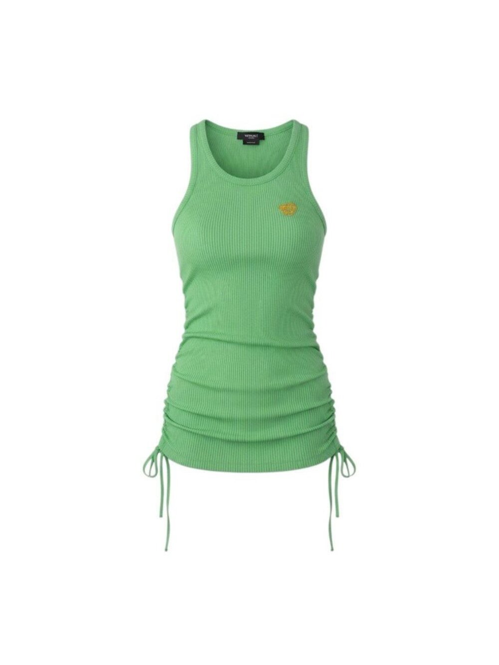 Versace Scott Fit Sleeveless Top Ribbed Tank Top One Point Embroidery